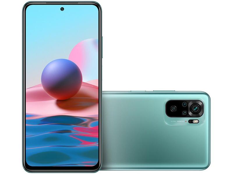 Smartphone Xiaomi Redmi Note 10 128GB Verde 4G - 4GB RAM Tela 6,43